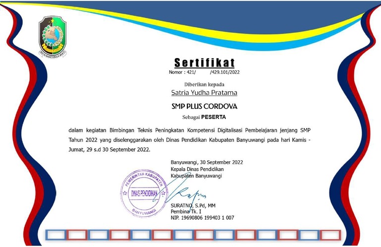 Peningkatan Kompetensi Digitalisasi Pembelajaran jenjang SMP