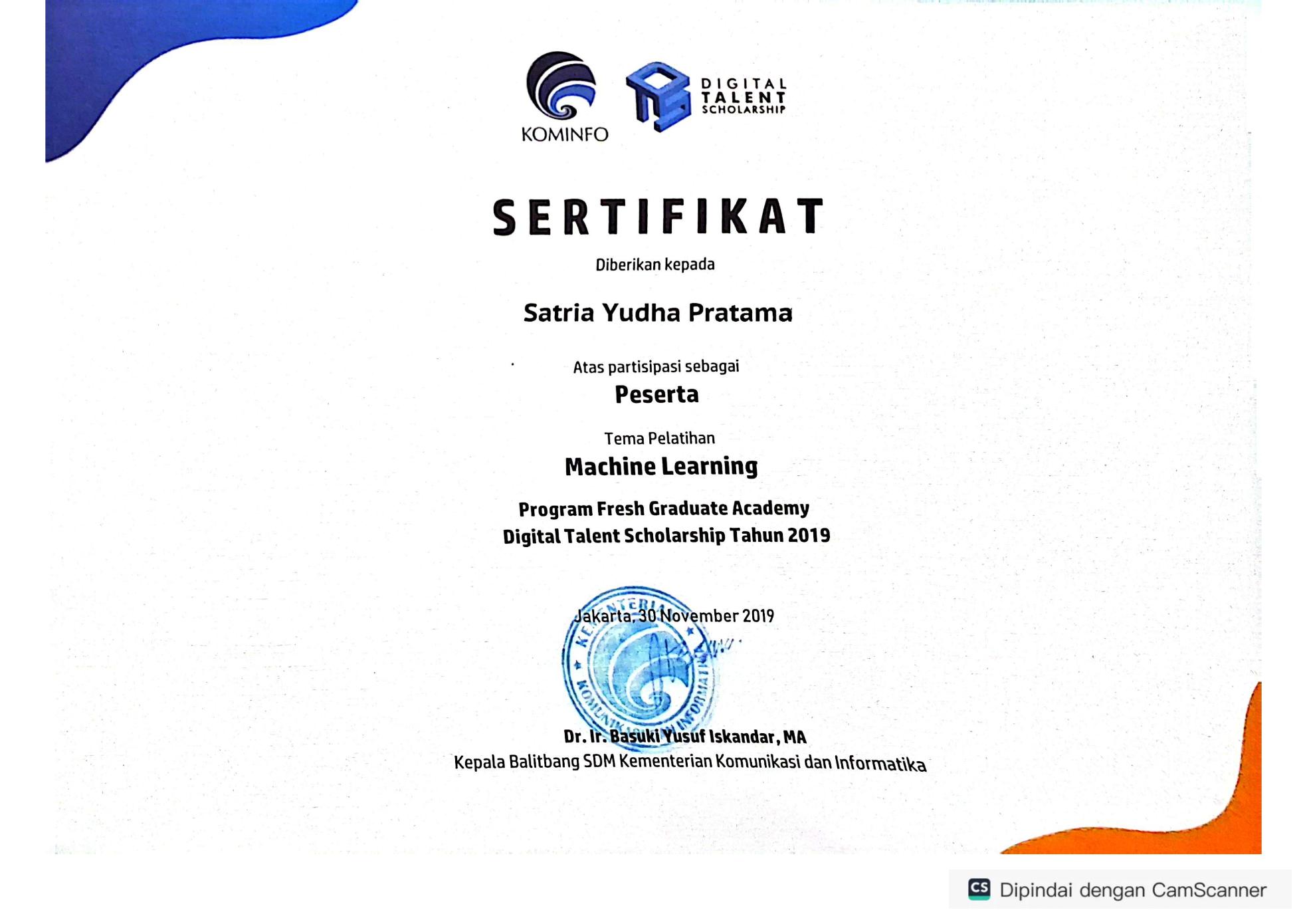 Program FGA Digital Talent Scholarship Kominfo