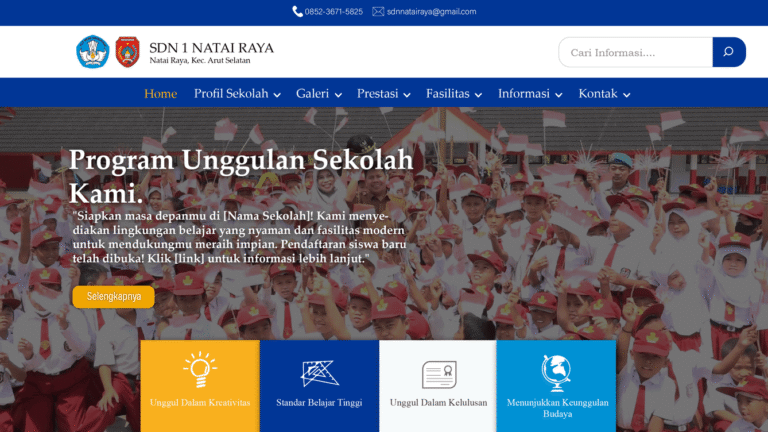 Sistem Informasi Sekolah Dasar Negeri 1 Natai Raya
